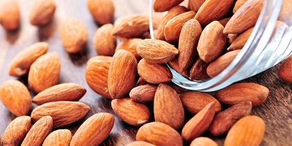 Raw Almonds Nuts Spill